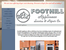 Tablet Screenshot of foothillappliance.com